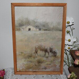 Countryside Grazing Sheep Barn Farm Country Cottage Farmhouse Wall Decor